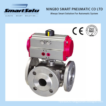 3 Way Flanged Ball Valve